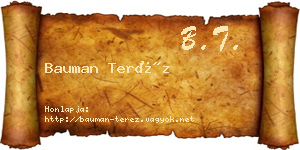 Bauman Teréz névjegykártya